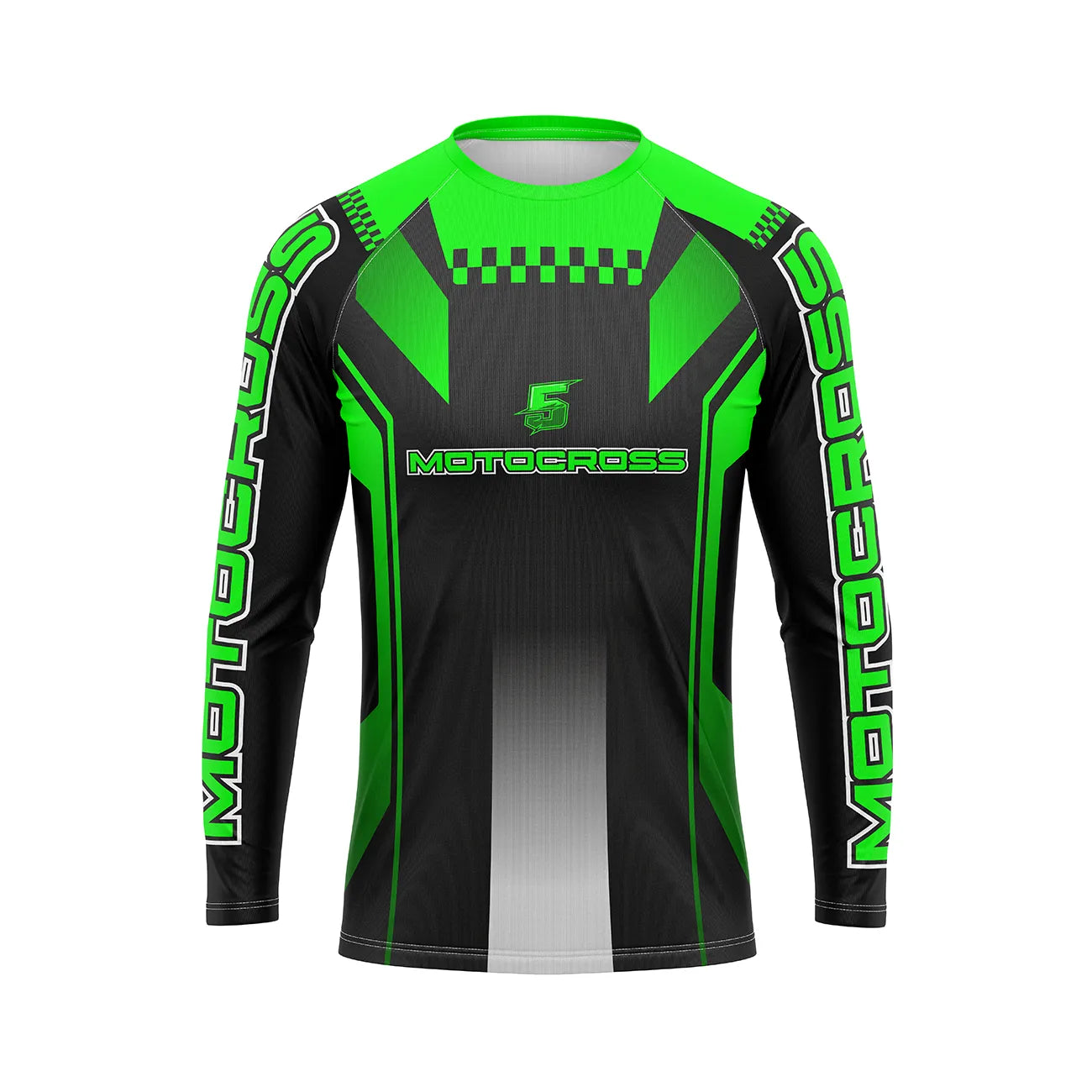 Neon Carbon #382 Green - Motocross Jersey & Numbers | REAL SPORT