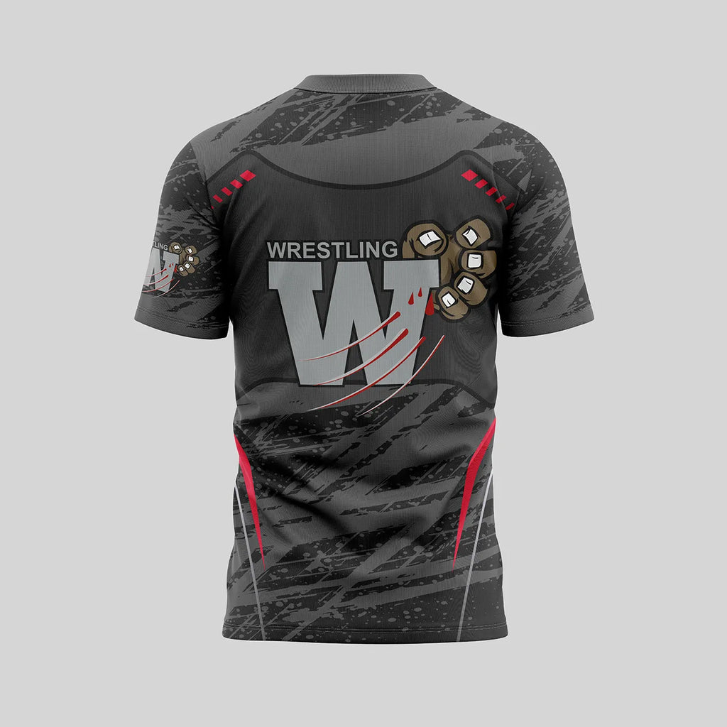 Custom MMA & BJJ Training Shirts | Custom Combat Gear WRESTLING BEAR #282