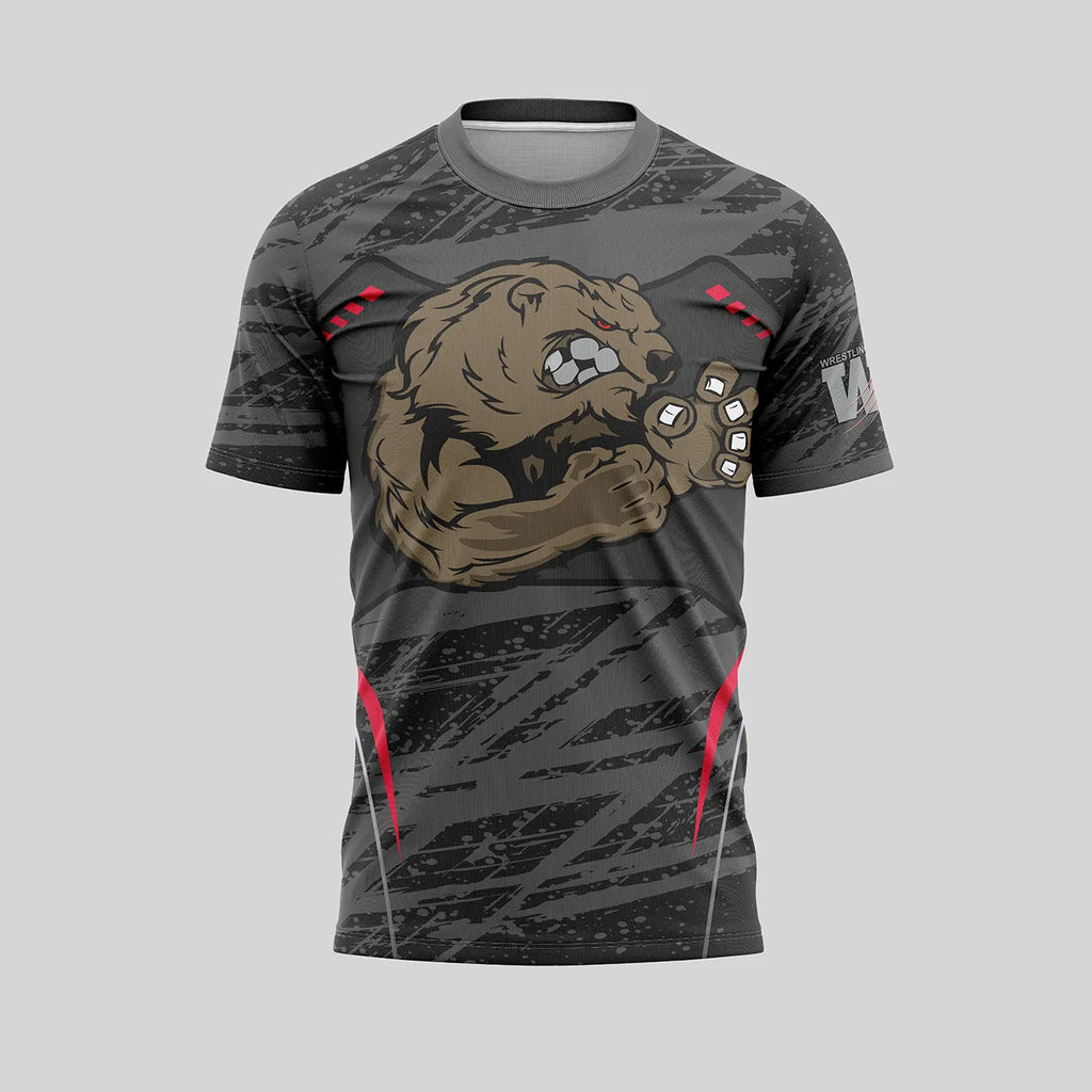 Custom MMA & BJJ Training Shirts | Custom Combat Gear WRESTLING BEAR #282