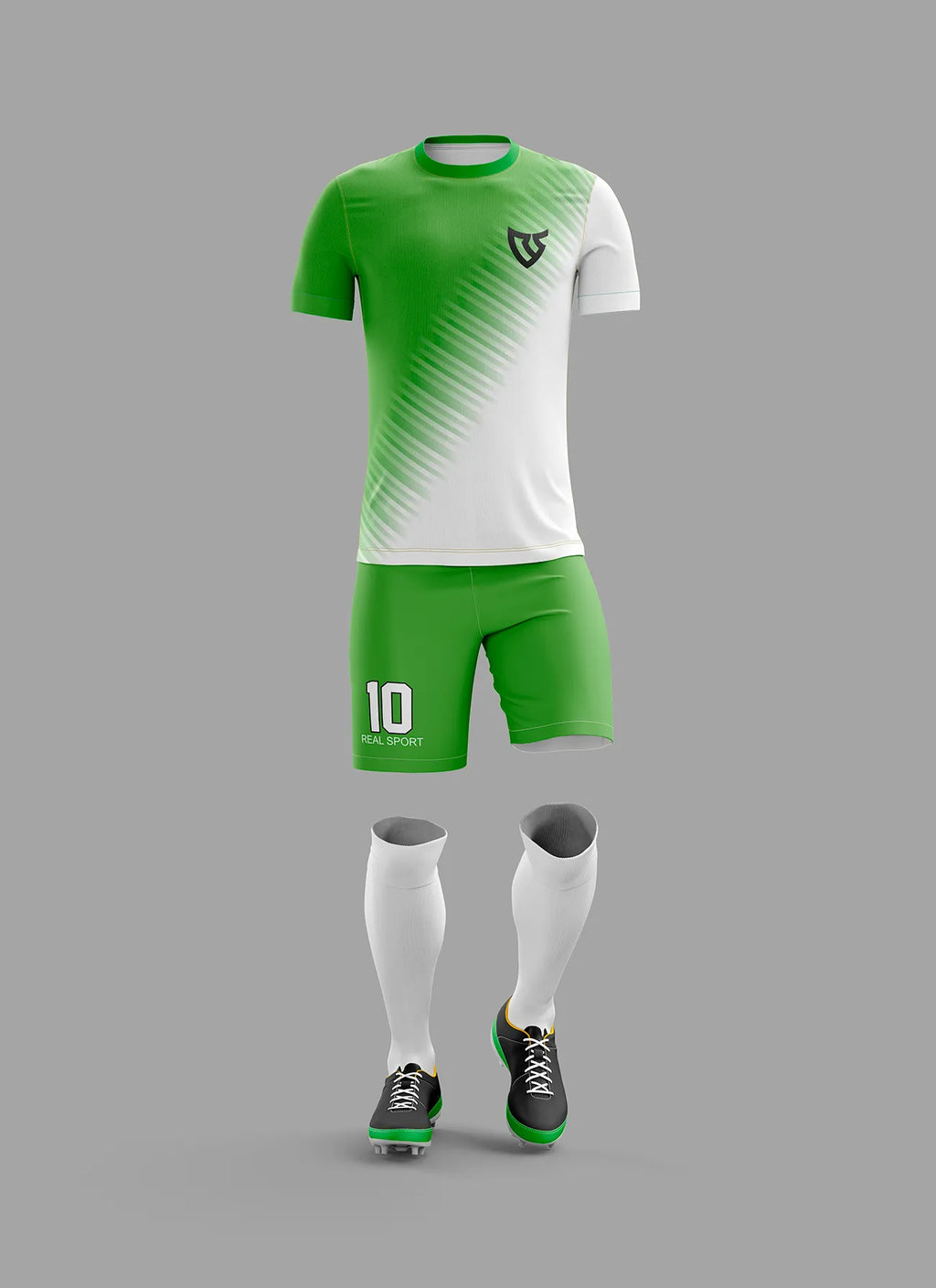 Green line Flash #122 - Football Kit Designer | REAL SPORT