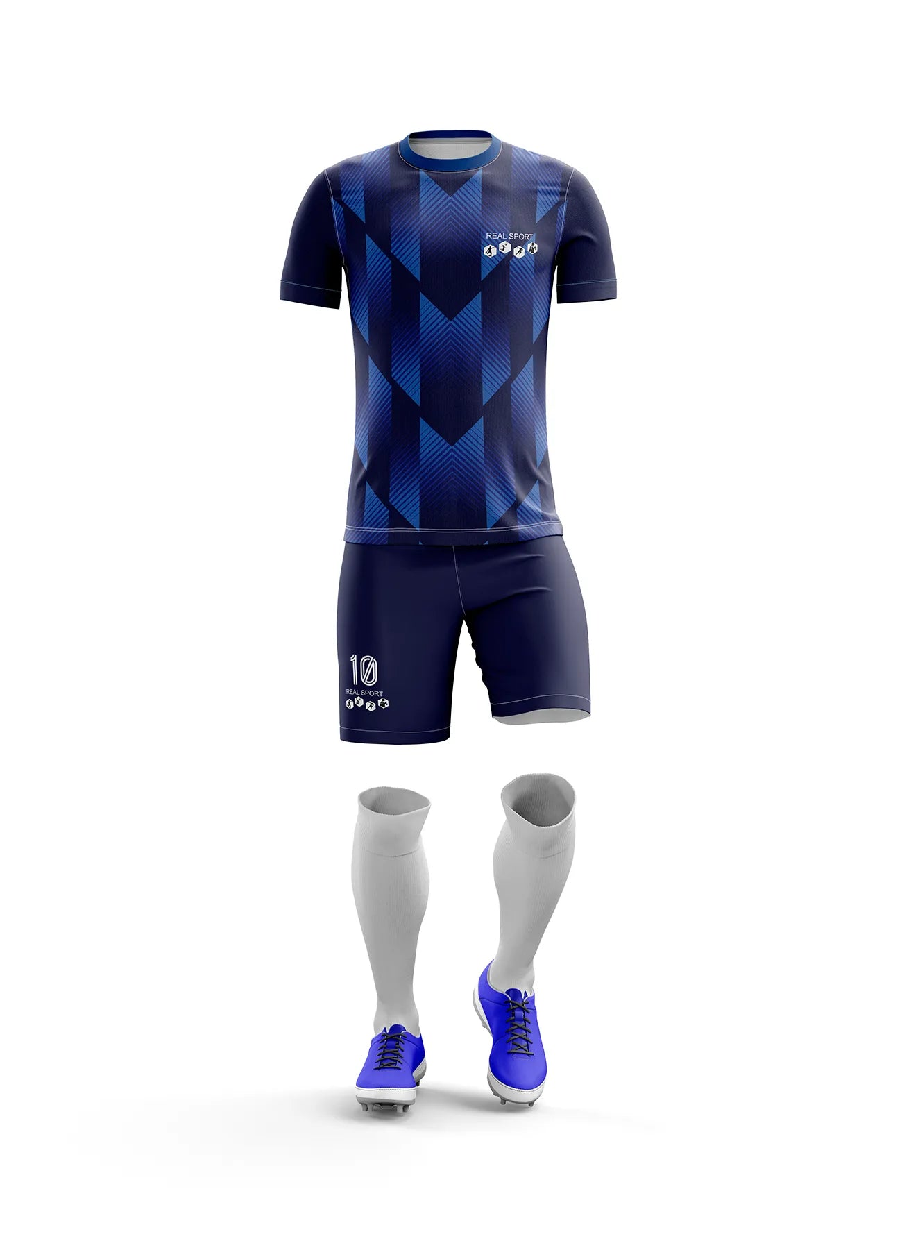 Blue Dynamic #075 - Football Kit Designer | REAL SPORT