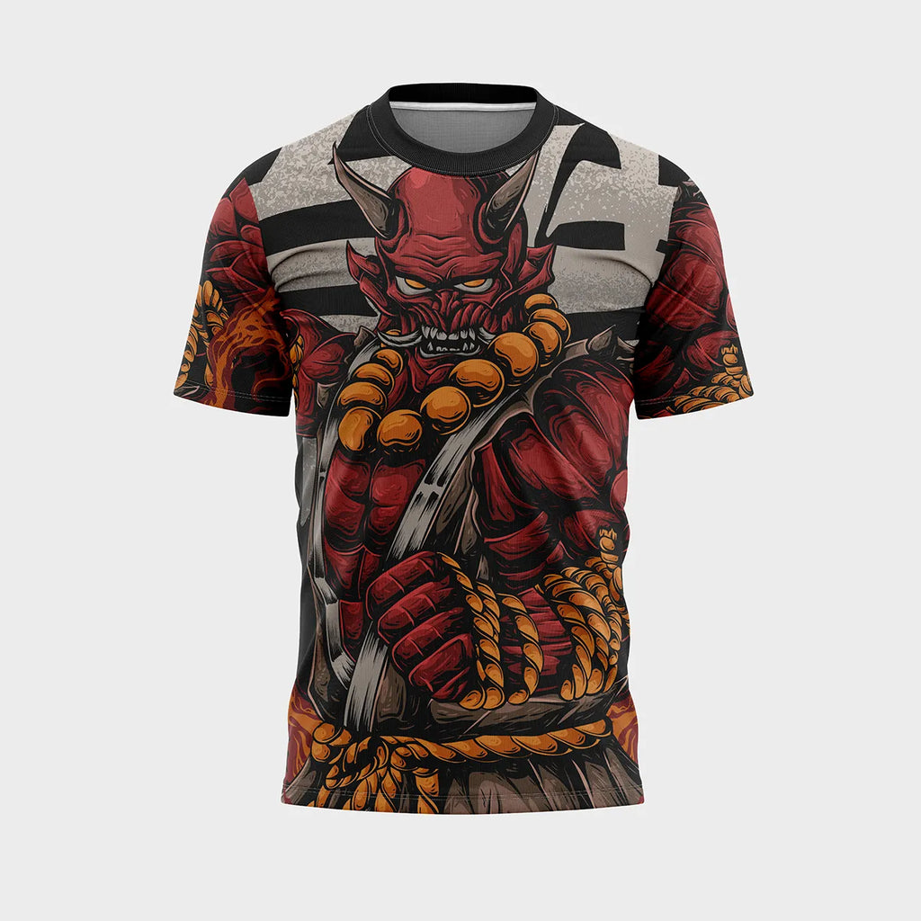 Custom MMA & BJJ Rash Guards & Training Shirts | REAL SPORT Demon Mask #321