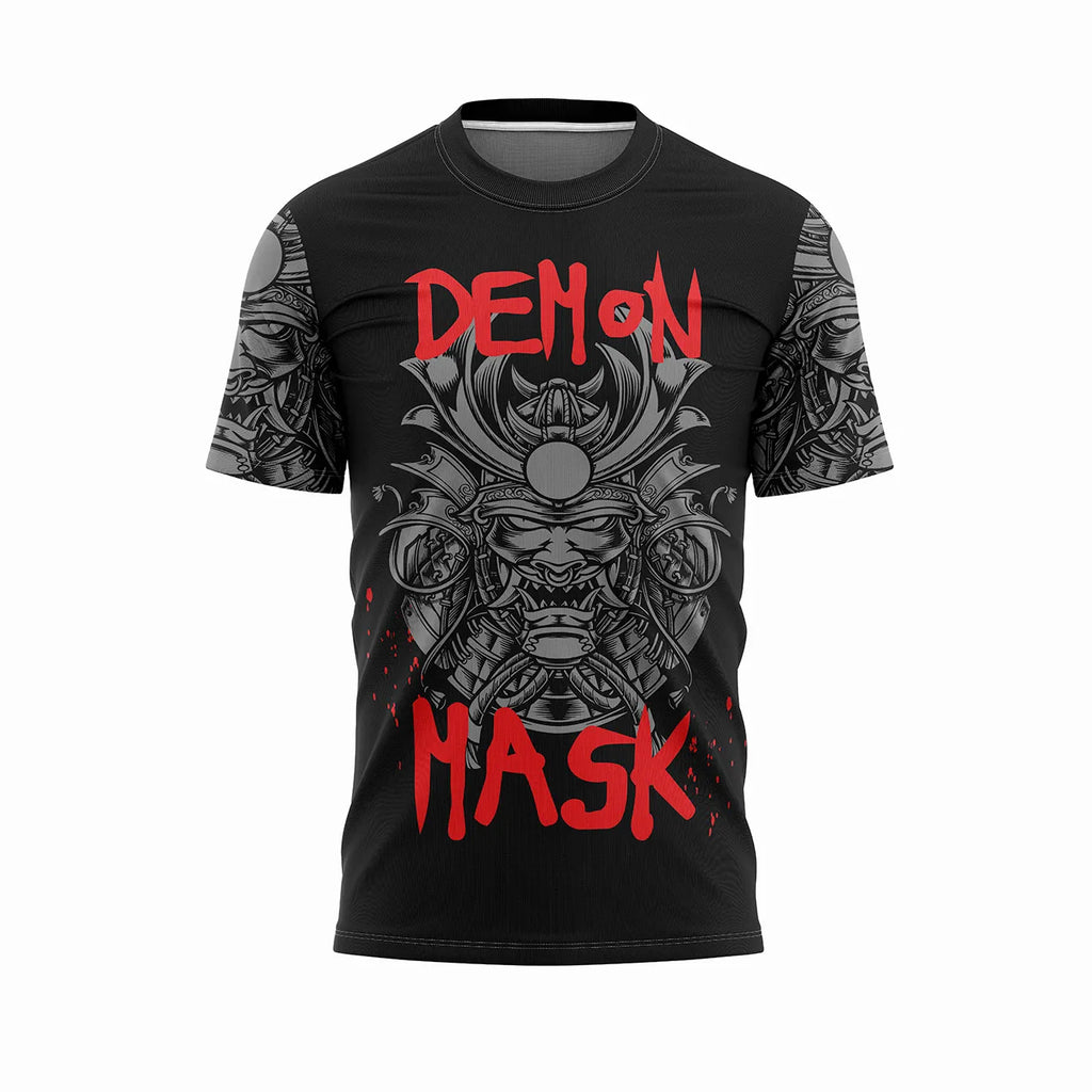 Custom MMA & BJJ Rash Guards & Training Shirts | REAL SPORT Demon Mask #312
