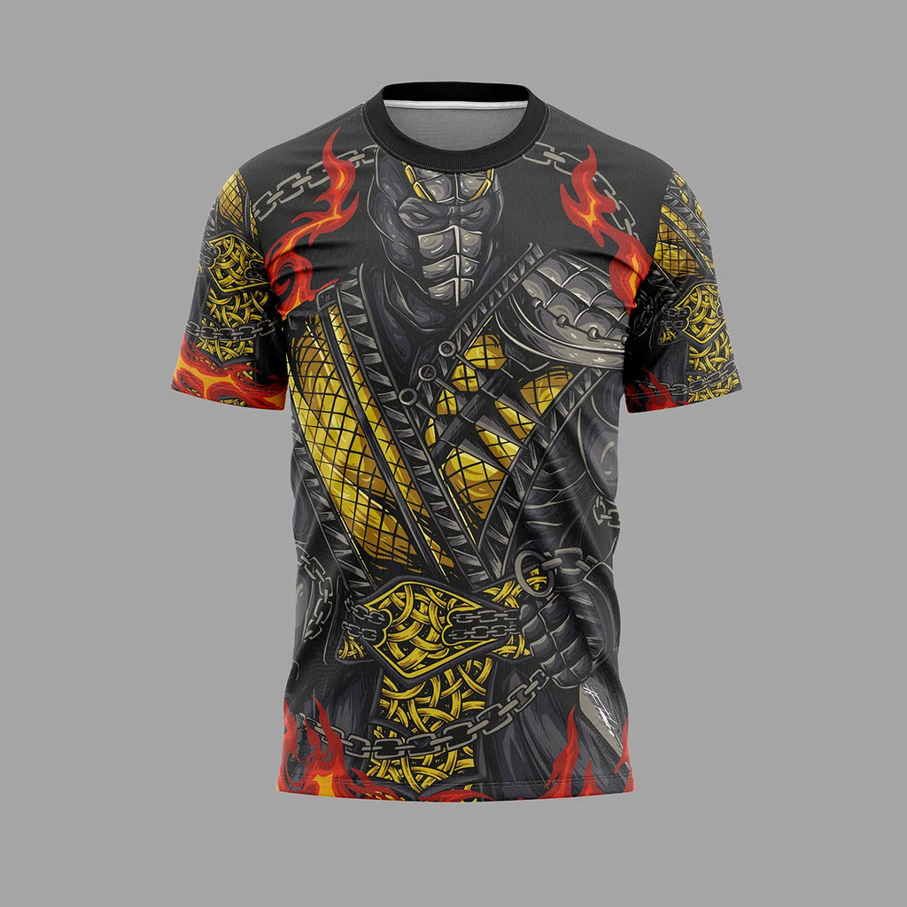 Custom MMA & BJJ Rash Guards & Training Shirts | REAL SPORT Ninja Demon #320